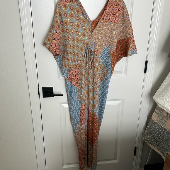 Never Fully Dressed Multicolor Patchwork Print Plisse Dress - Picture 11 of 12